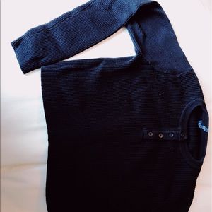 black quarter button sweater